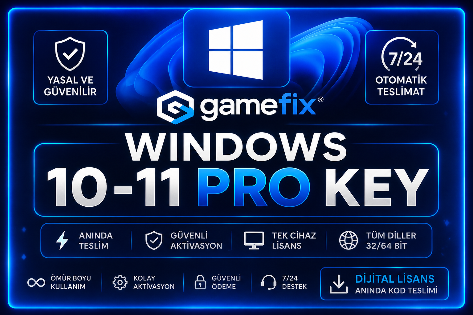 Windows 10-11 Pro Dijital Lisans Key