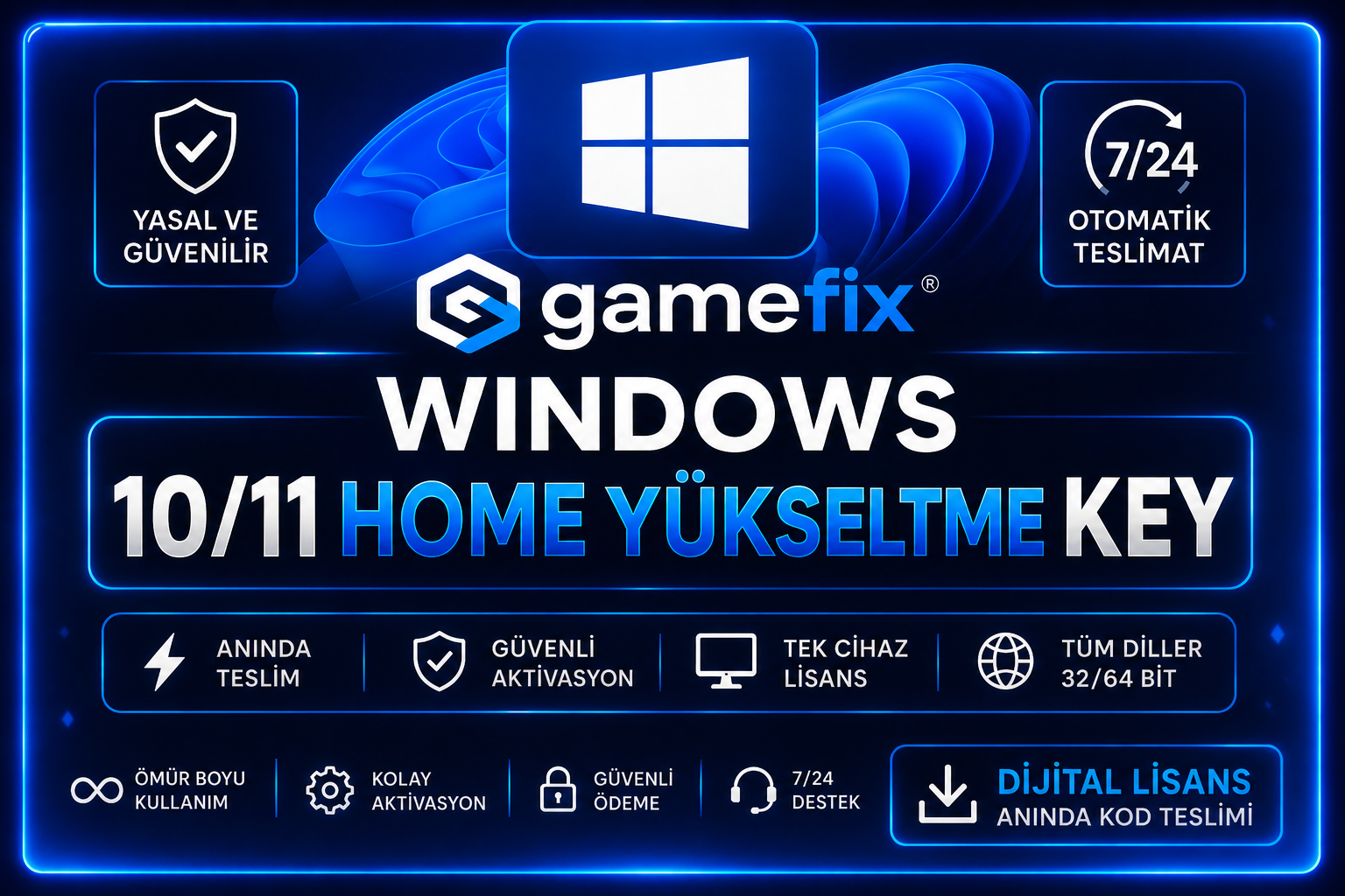 Windows 10-11 Home Dijital Lisans Key