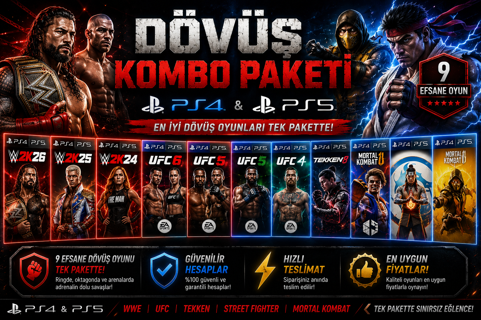 Dövüş  Kombo Paketi - PS
